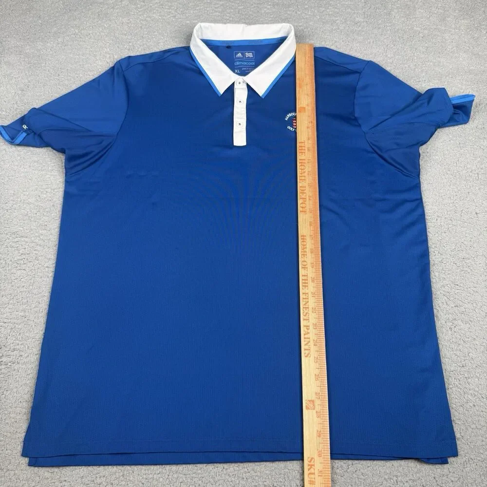 Harbour Town Golf Links Polo Shirt Mens XL Blue Adidas Climacool Performance‎
